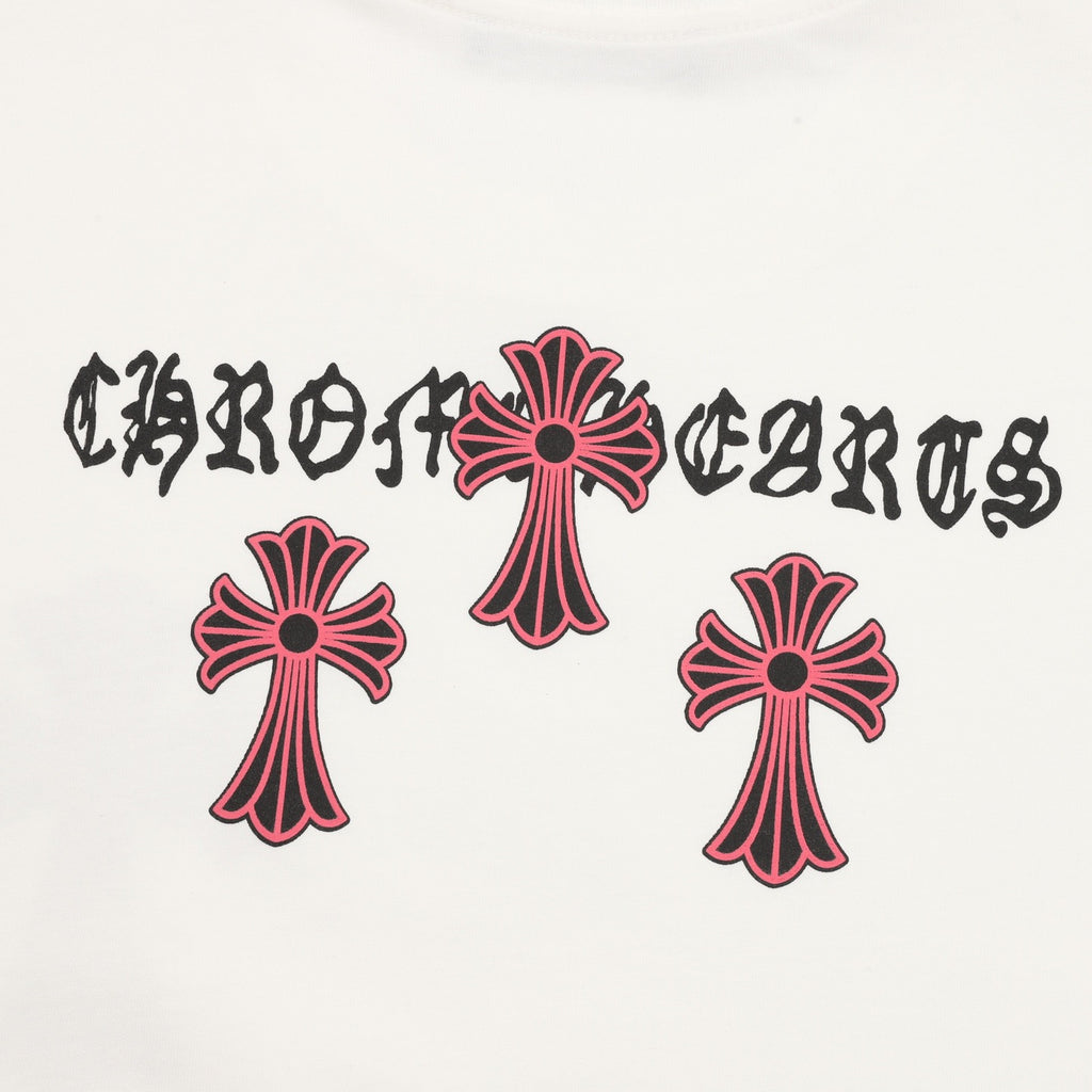 Chrome Hearts Black and Red Cross T-shirt