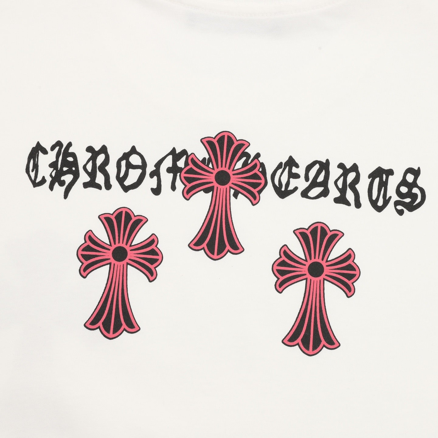 Chrome Hearts Black and Red Cross T-shirt
