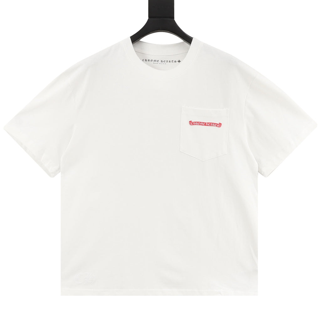 Chrome Hearts Pink Graffiti Print T-Shirt