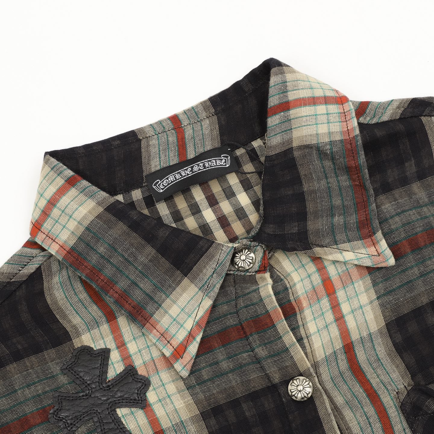 Chrome Hearts Checkered Long-Sleeve Shirt
