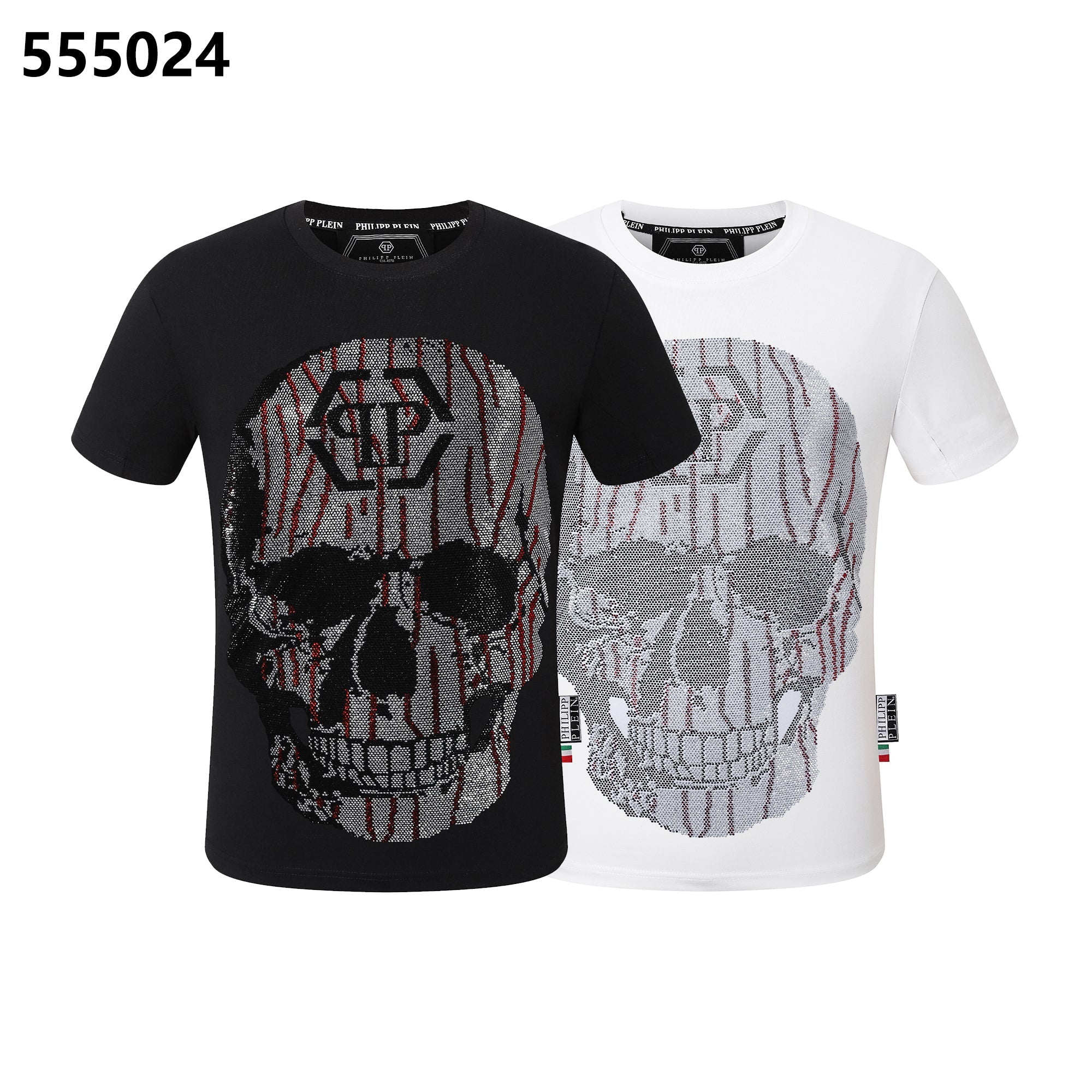 PHILIPP PLEIN Round-neck T-shirt with a skull design