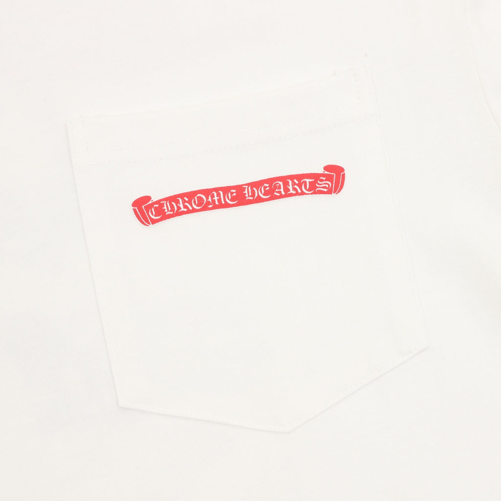 Chrome Hearts Pink Graffiti Print T-Shirt