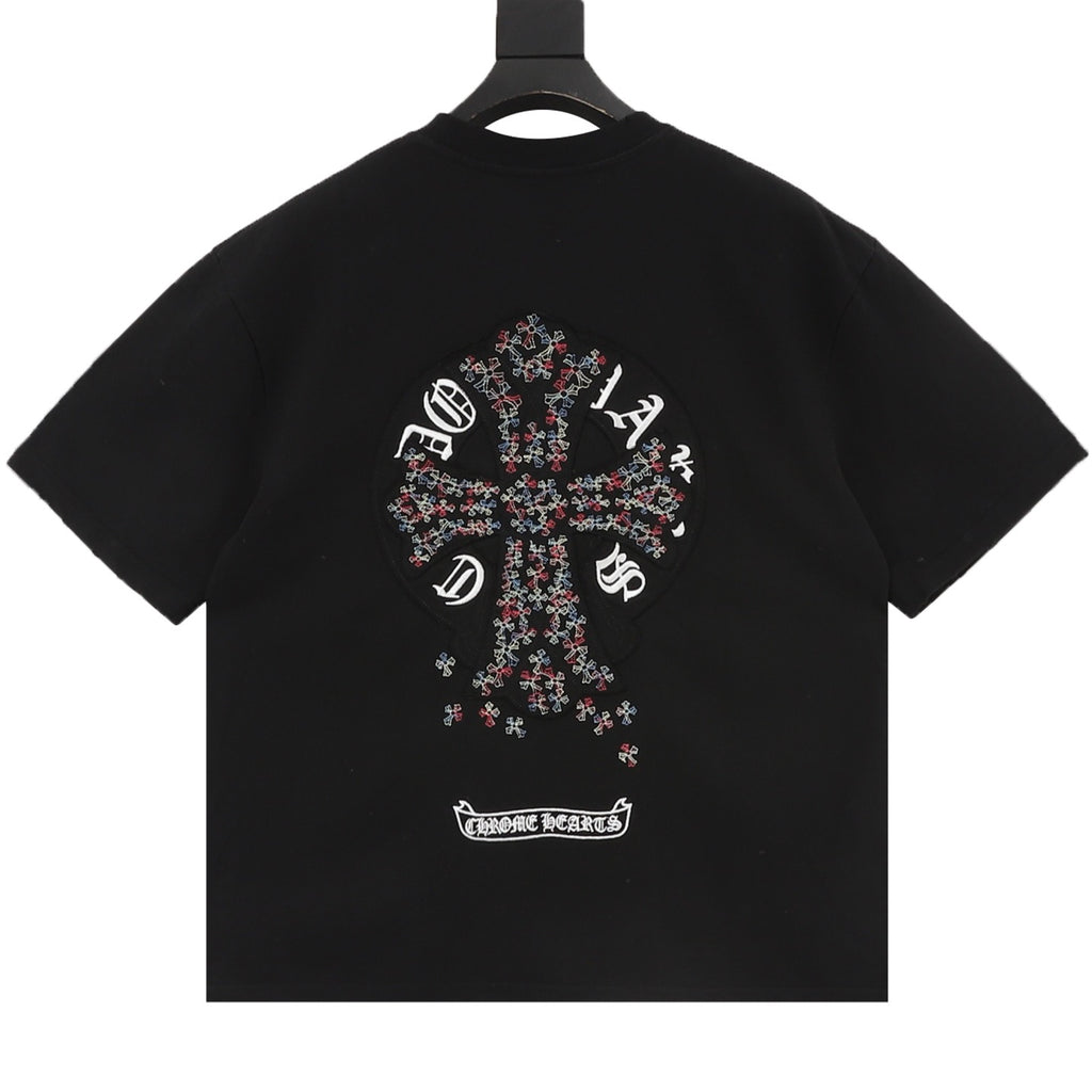 Chrome Hearts Colorful Cross-Stitch T-Shirt