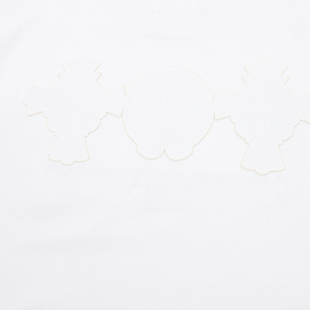 Chrome Hearts Front and Back Embroidered Crewneck T-Shirt
