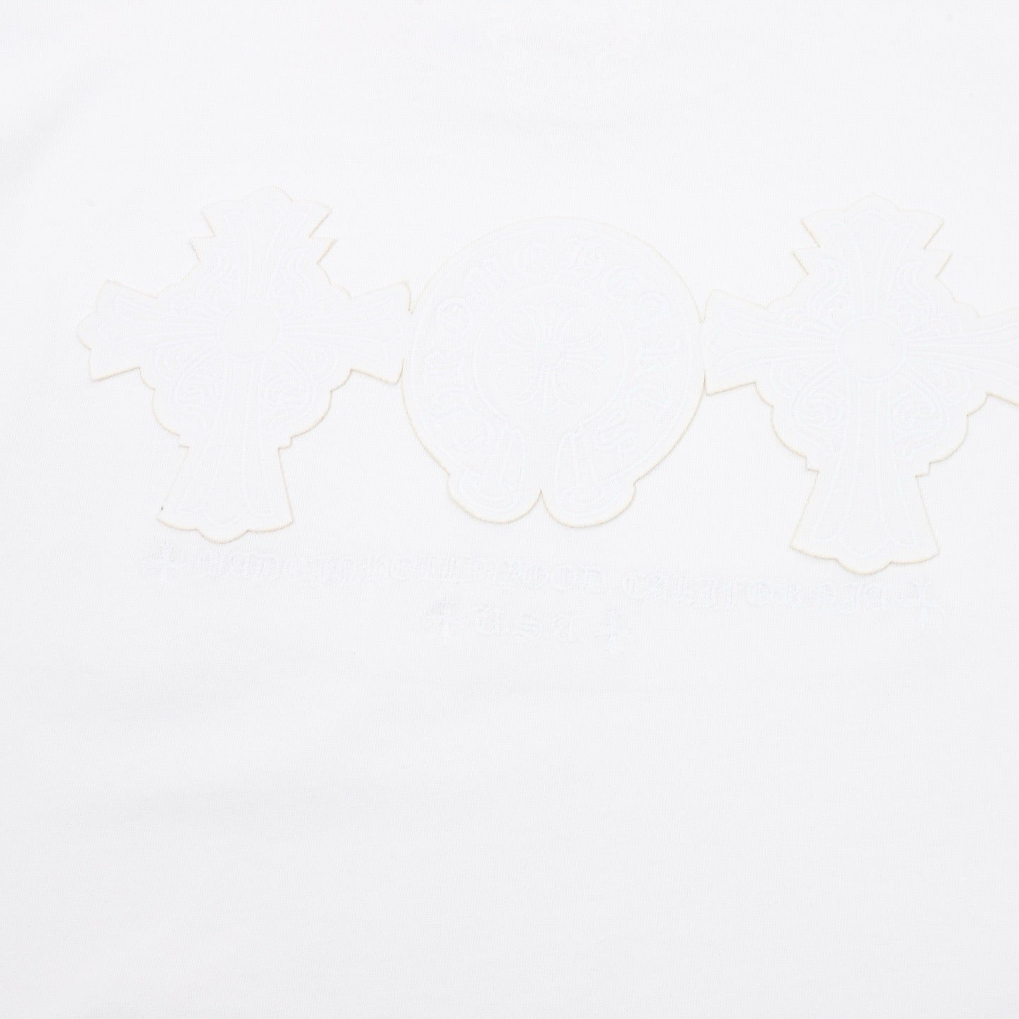 Chrome Hearts Front and Back Embroidered Crewneck T-Shirt