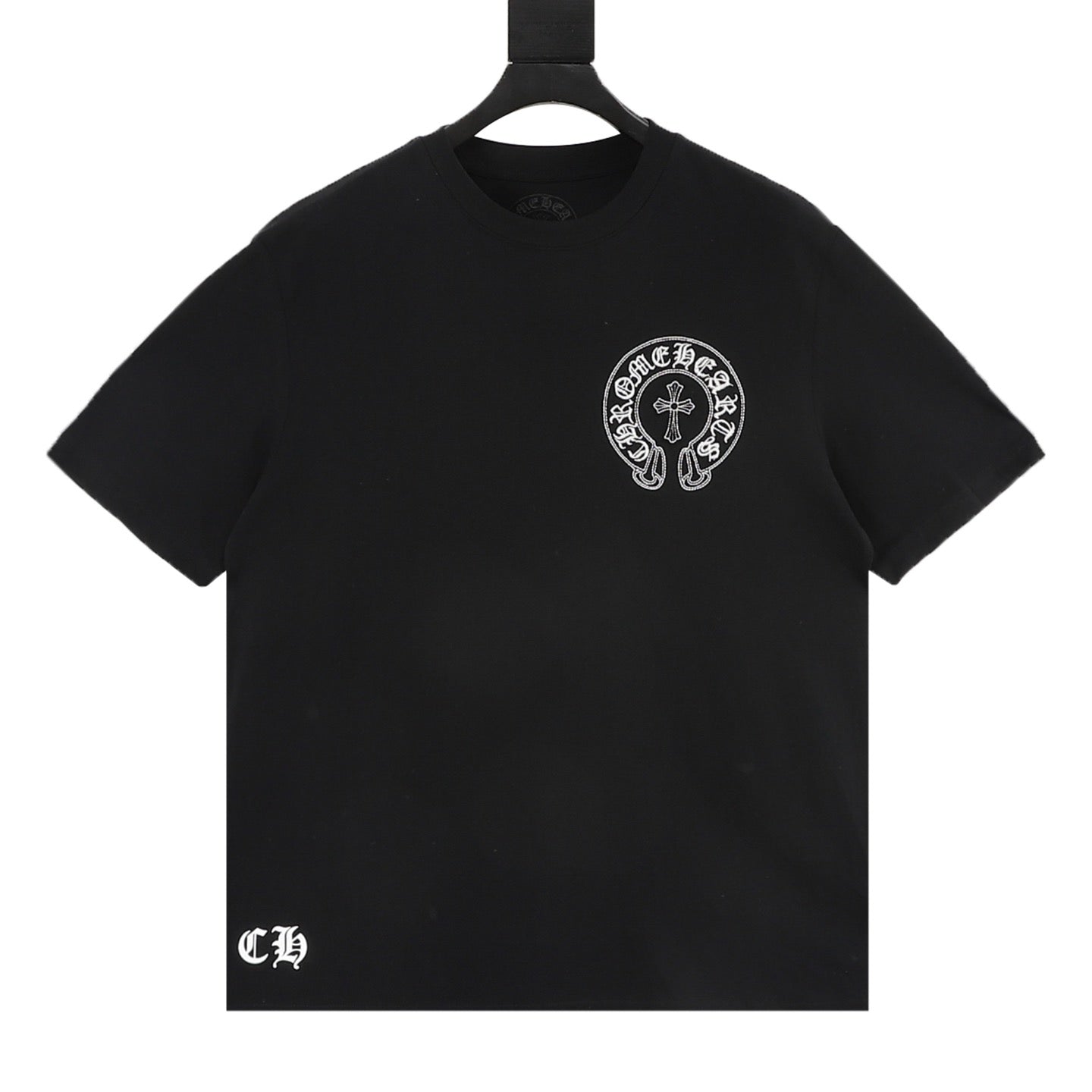 Camiseta de cuello redondo con diseño Chrome Hearts Sanskrit Cross
