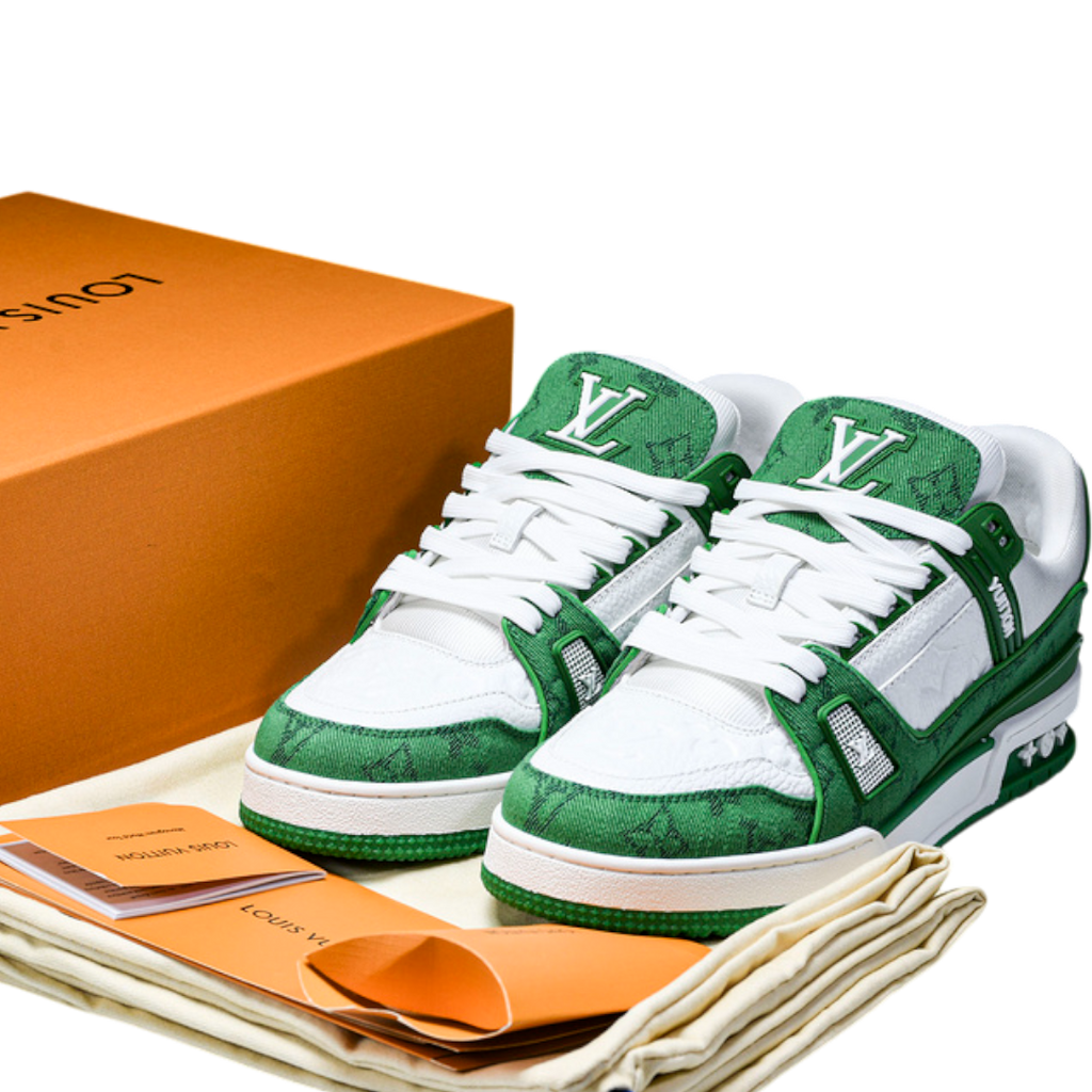 Louis Vuittоп Trainer Low 'Monogram Denim White Green'