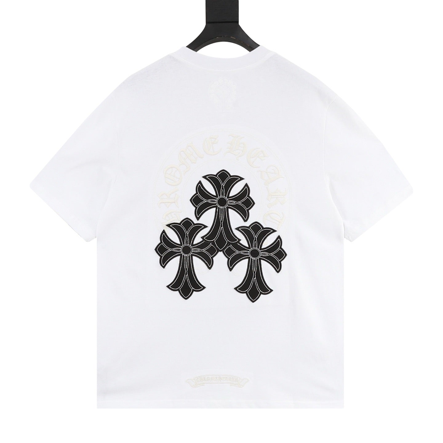 Camiseta de cuello redondo Chrome Hearts Sanskrit Cross