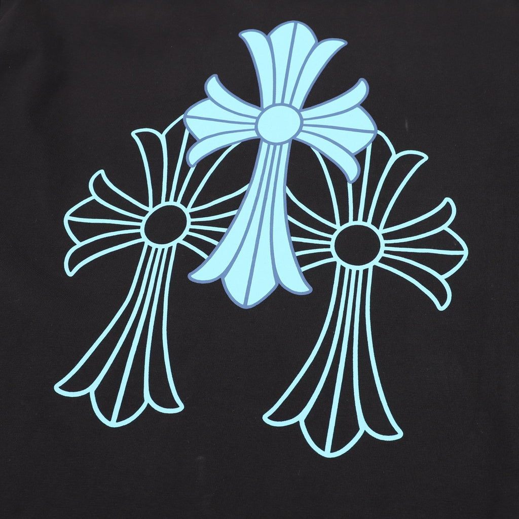 Chrome Hearts Blue Cross Print T-Shirt