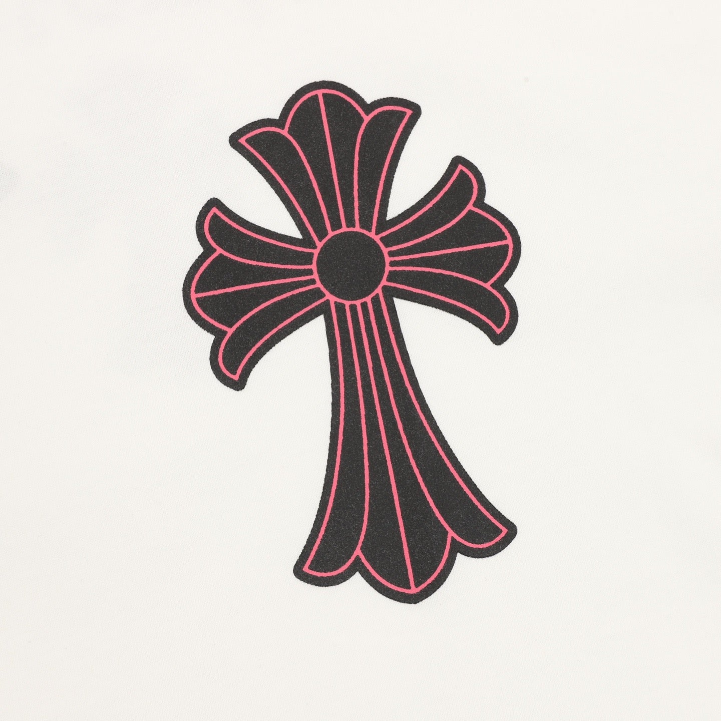 Chrome Hearts Black and Red Cross T-shirt