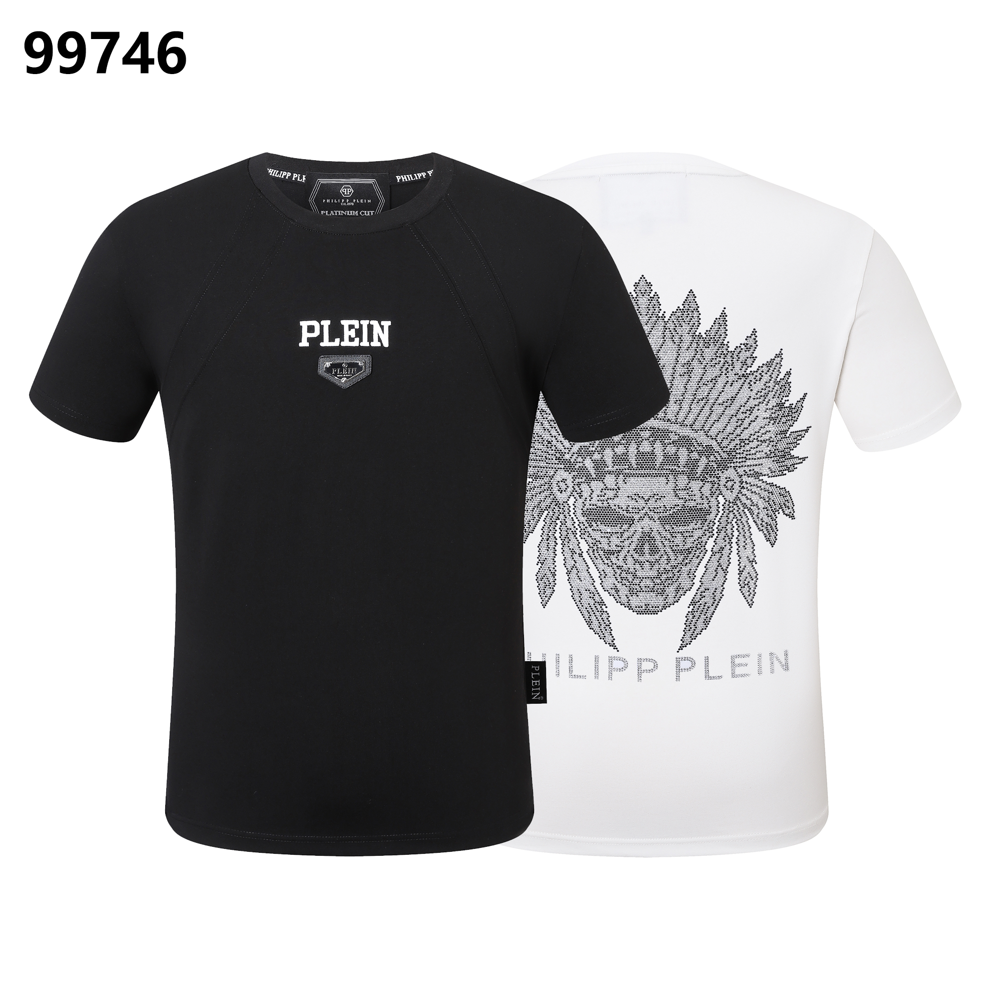 PHILIPP PLEIN Gradient-Printed Skull Crew Neck T-Shirt