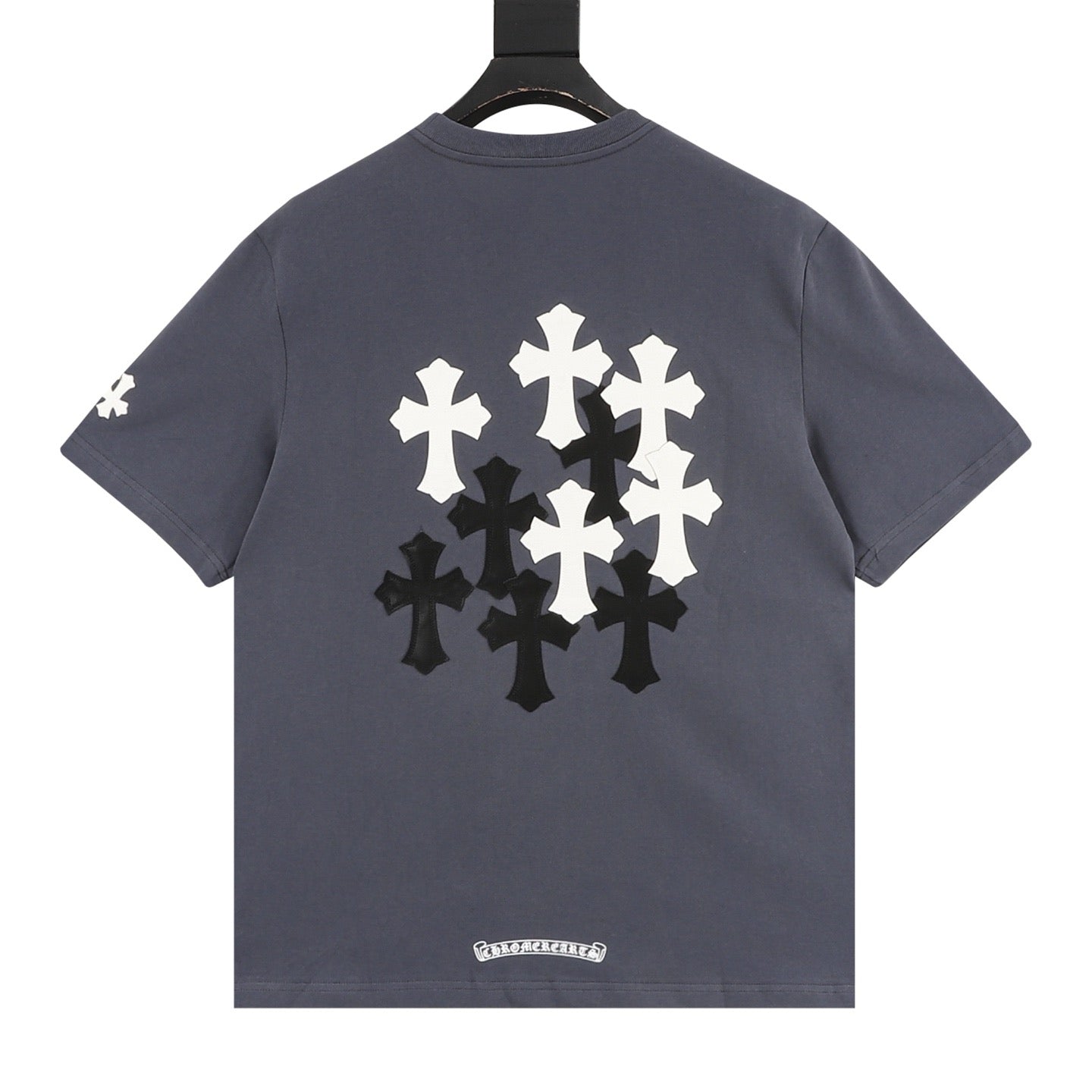 Camiseta de cuello redondo con cruz sánscrita Chrome Hearts
