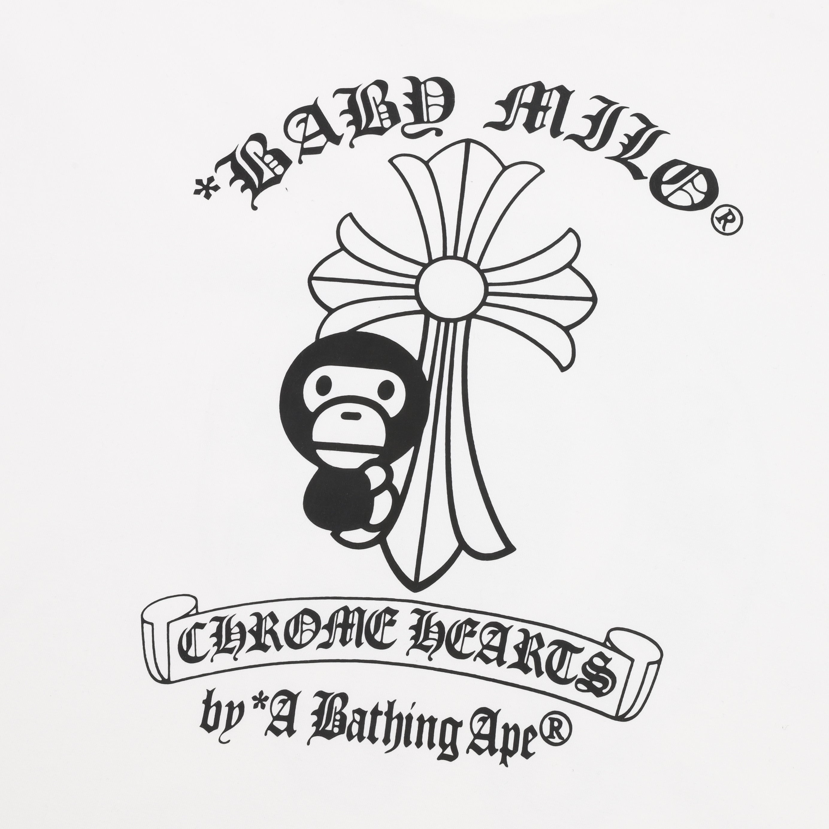 BAPE X Chrome Classic Letter Print T-Shirt
