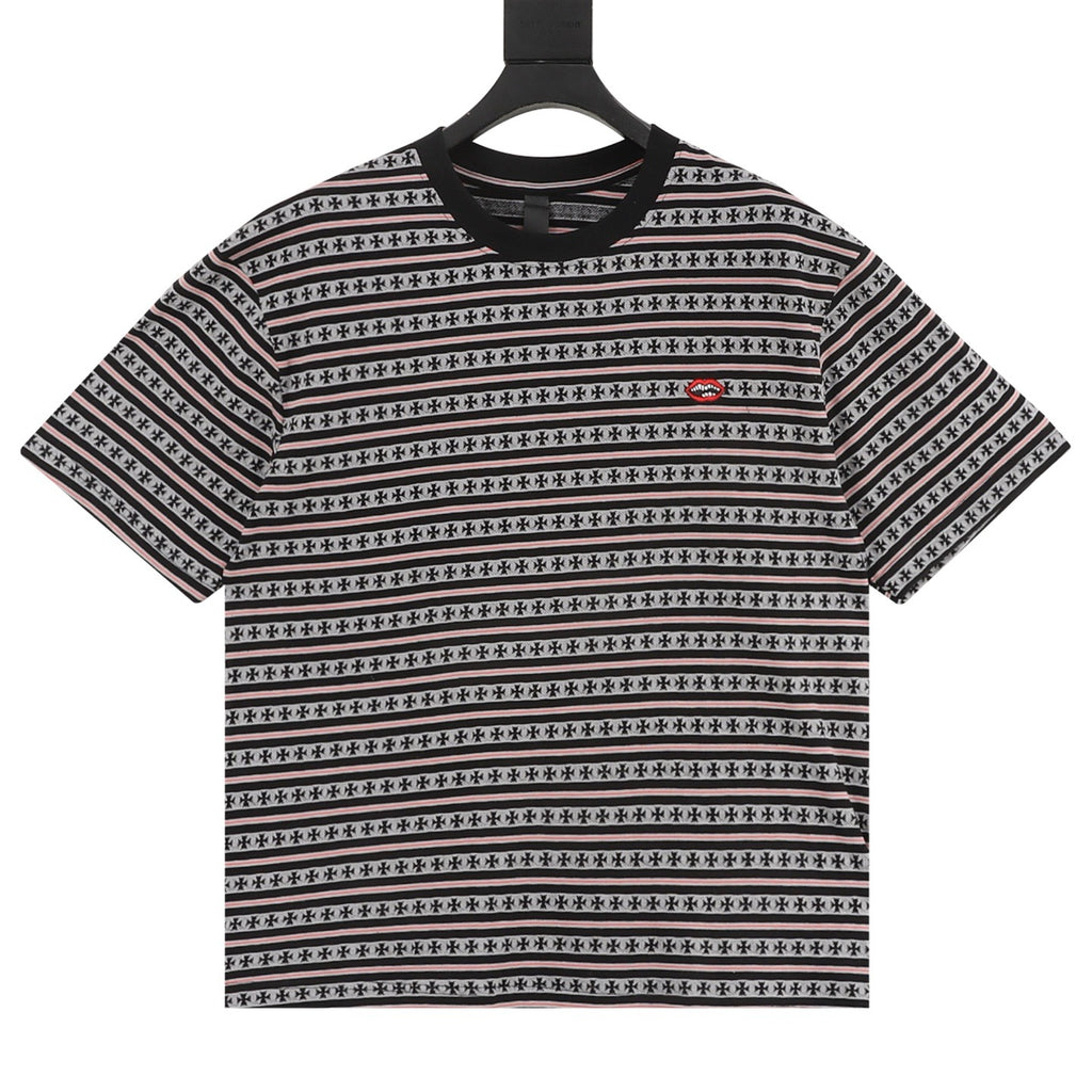 Chrome Hearts Cross-Striped T-Shirt