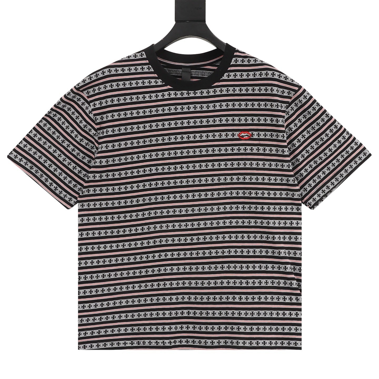 Chrome Hearts Cross-Striped T-Shirt