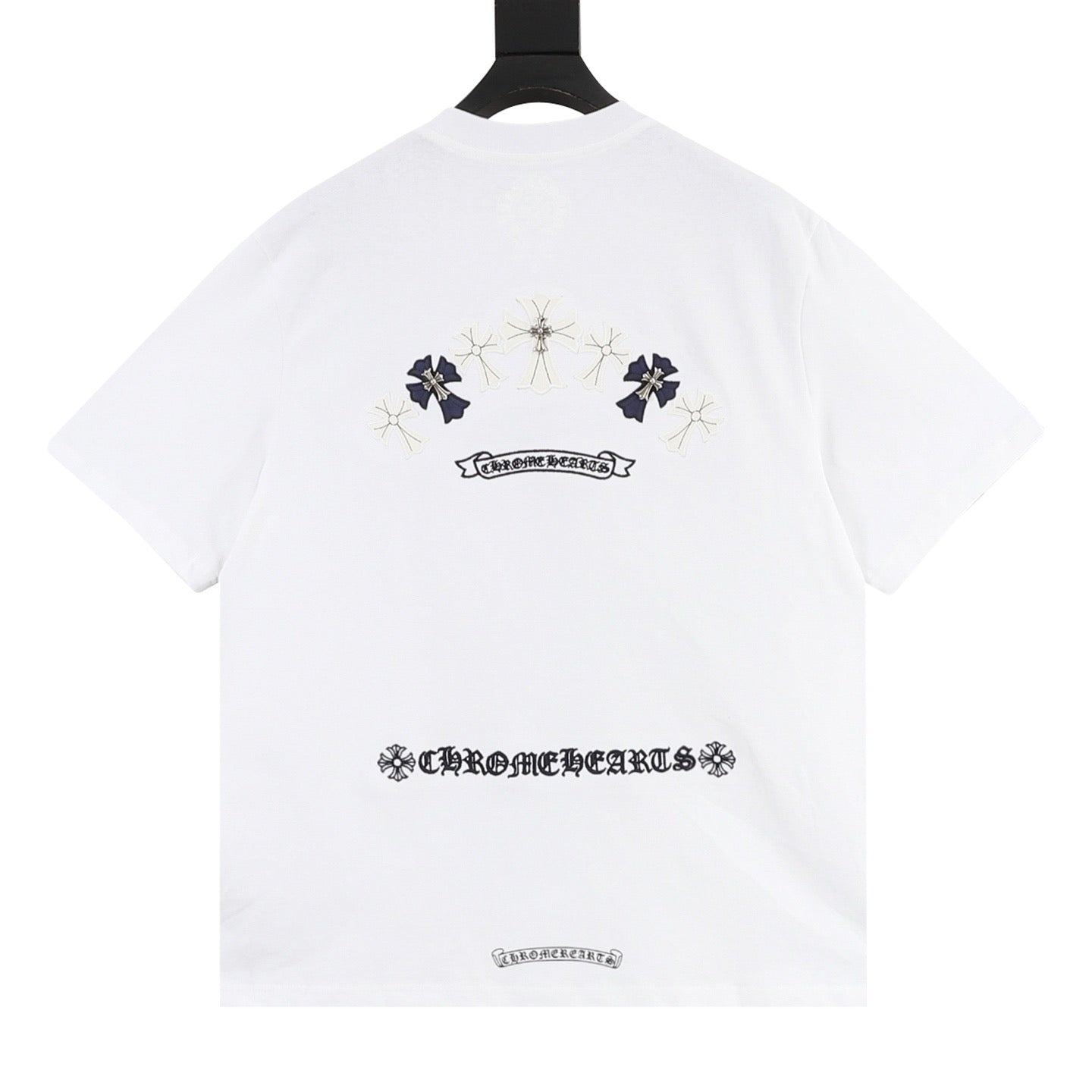 Camiseta de cuello redondo Chrome Hearts Sanskrit Cross