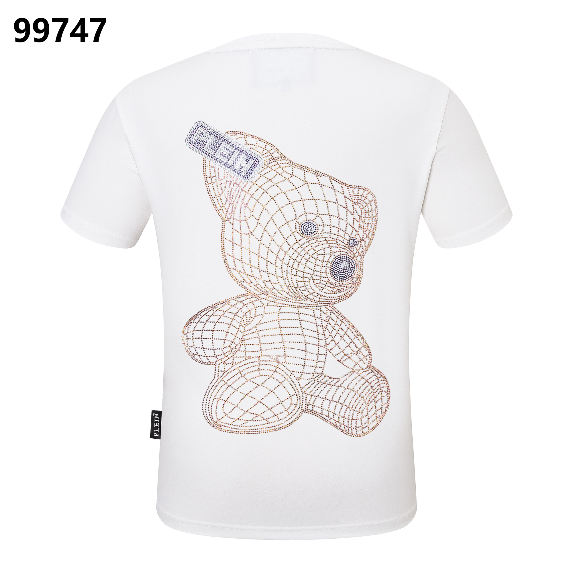 PHILIPP PLEIN Round Neck T-Shirt Teddy Strass Teddy Bear