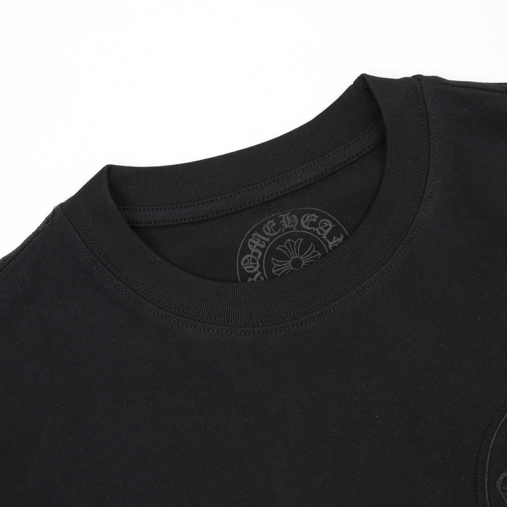 Chrome Hearts Front and Back Embroidered Crewneck T-Shirt