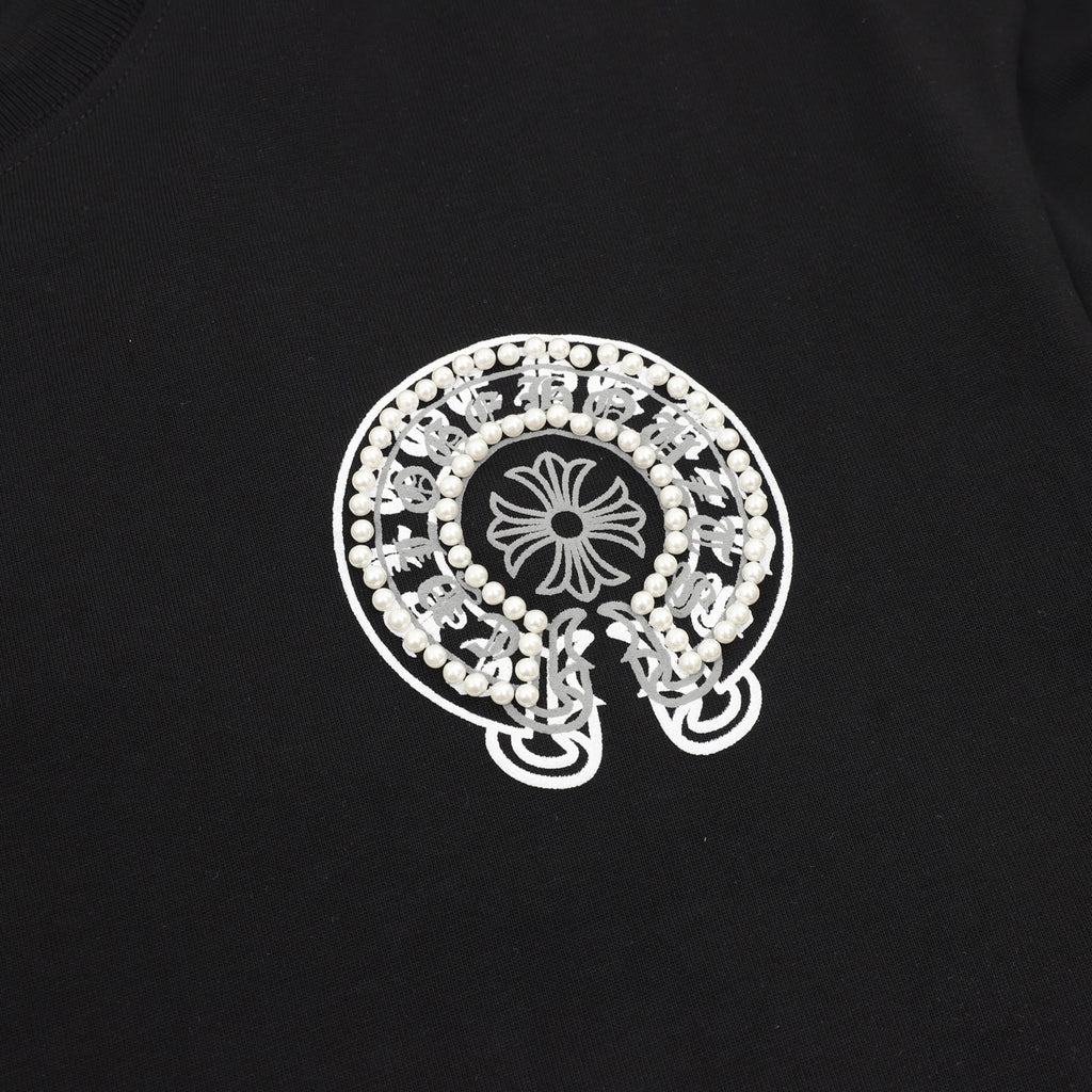 Chrome Hearts Pearl and Horse Shoe T-Shirt