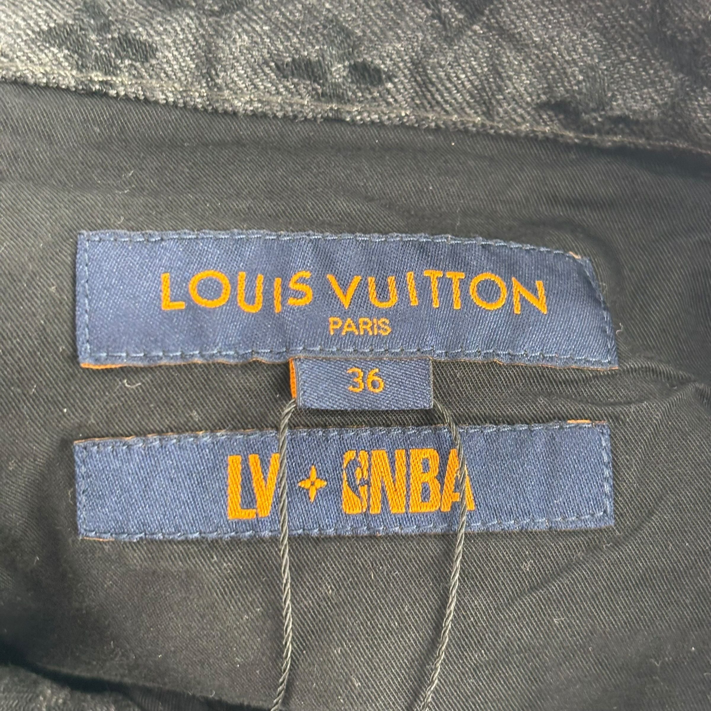 Louis Vuitton NBA Monogram Logo Denim Jeans Black