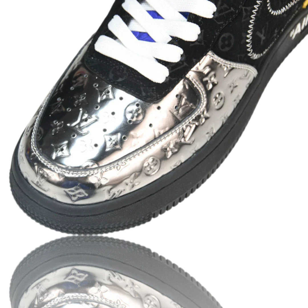 Louis Vuittоп x AF1 By Virgil Abloh ‘Black Metallic Silver’