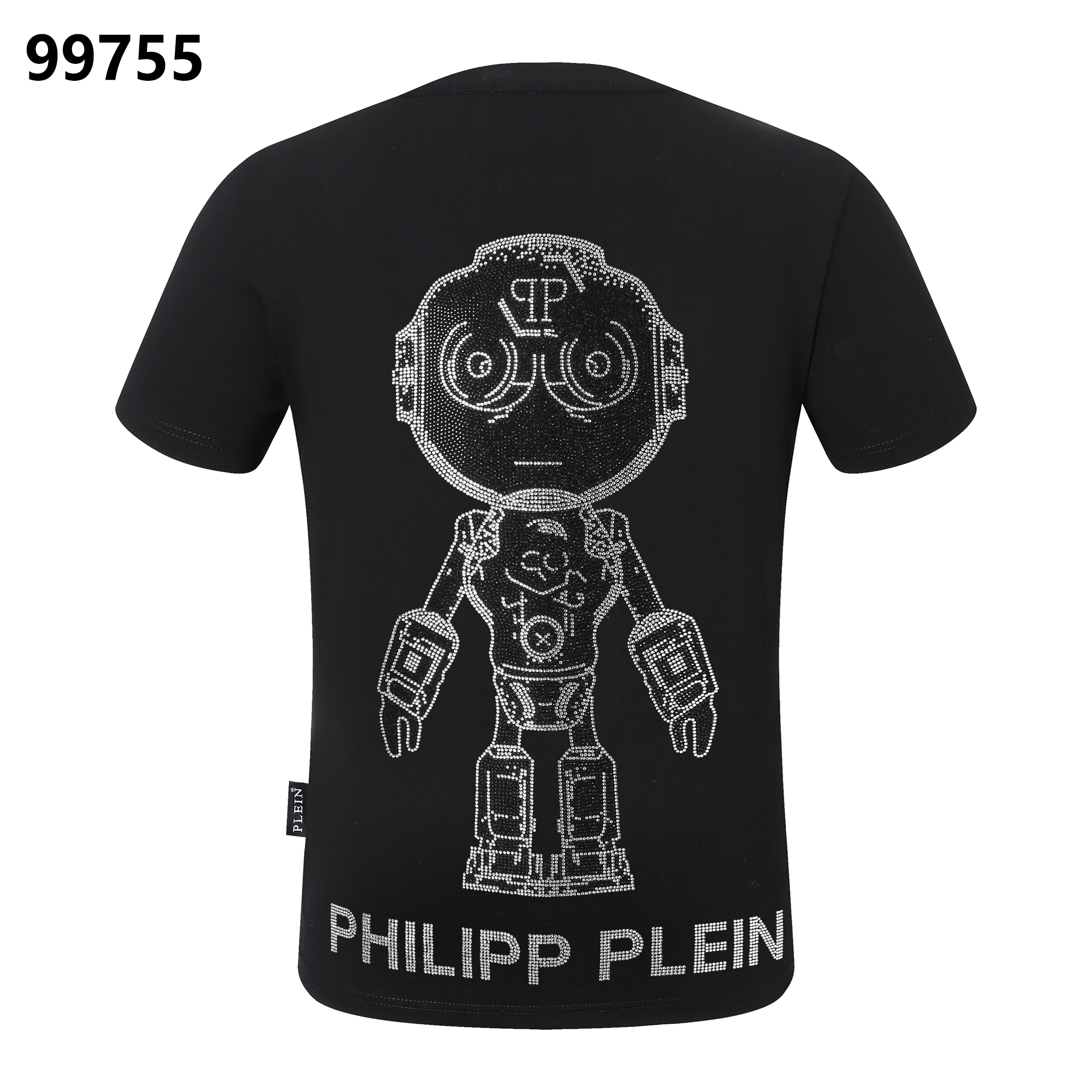 PHILIPP PLEIN Robot Rhinestone-Embellished Crew-Neck T-Shirt