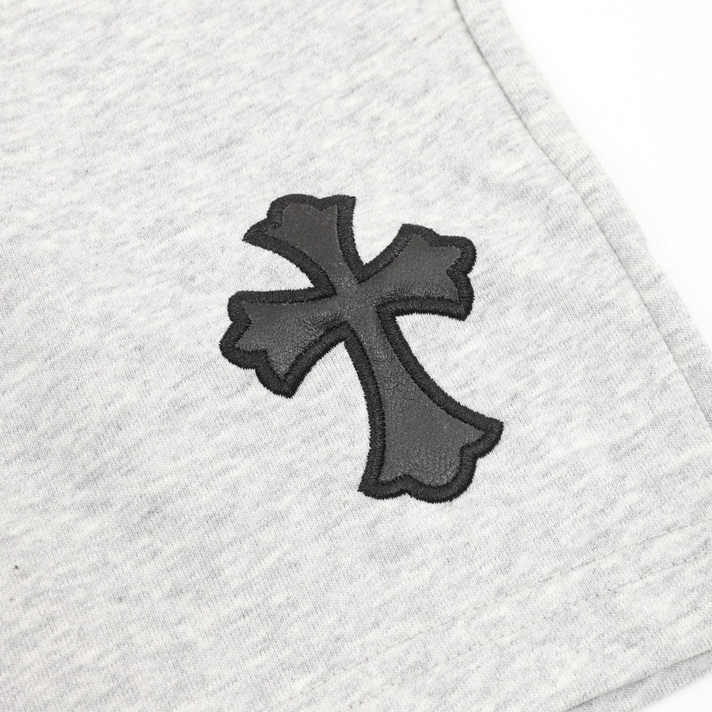 Chrome Hearts Black Shorts with 3D-Printed Embroidered Patches