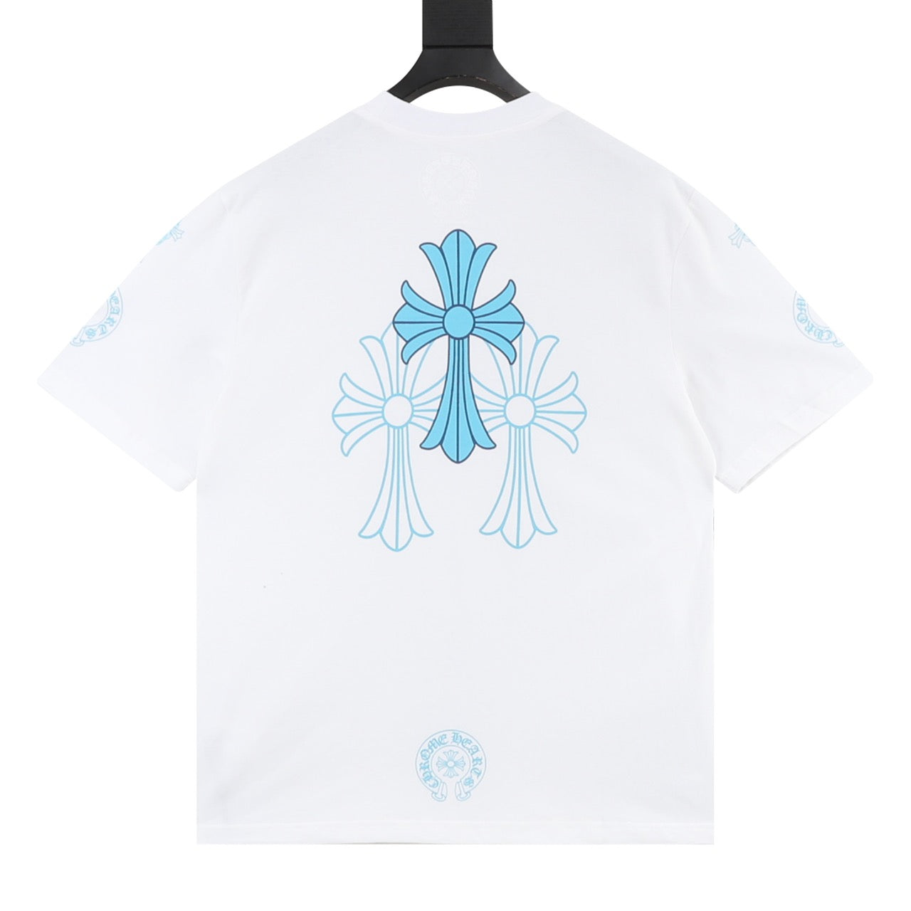 Chrome Hearts Blue Cross Print T-Shirt