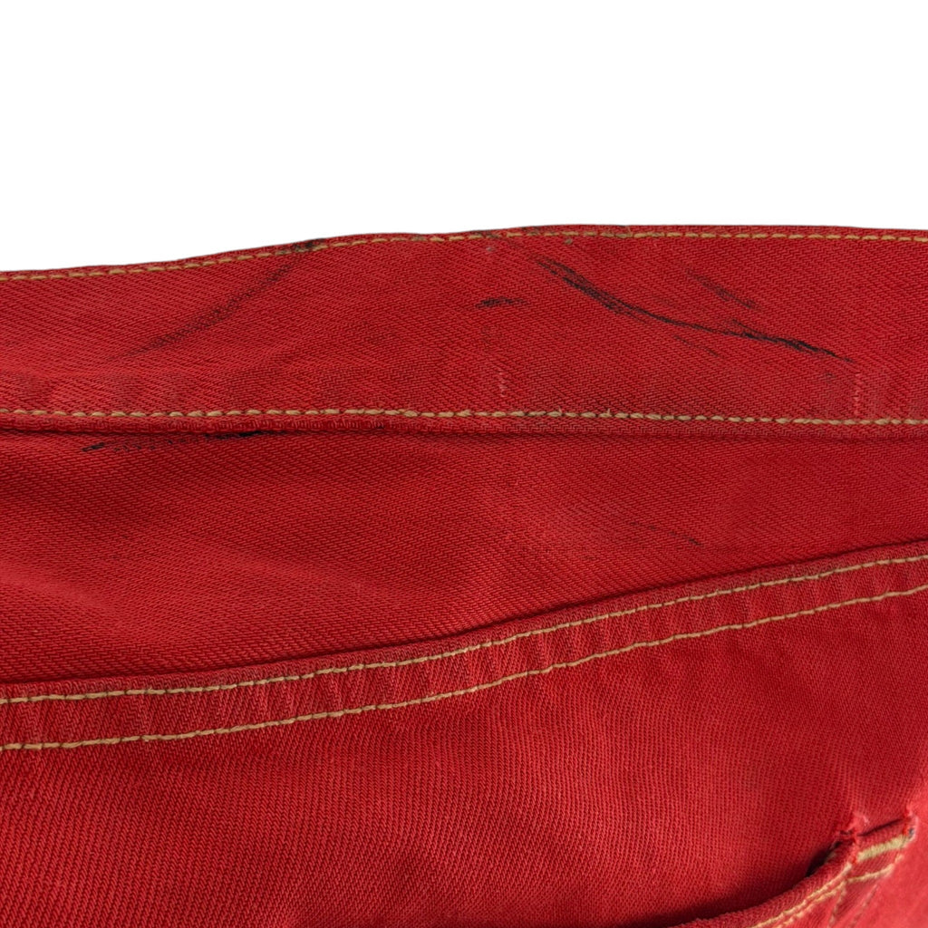 Chrome Hearts 16 Patch Jeans Red