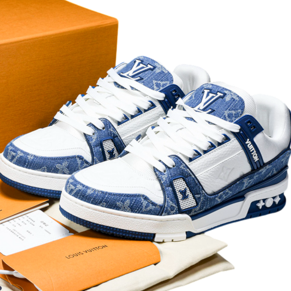 Louis Vuittоп Trainer Low 'Monogram Denim White Blue'