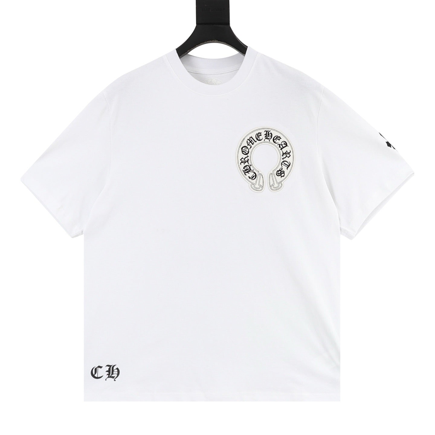 Camiseta de cuello redondo con cruz sánscrita Chrome Hearts