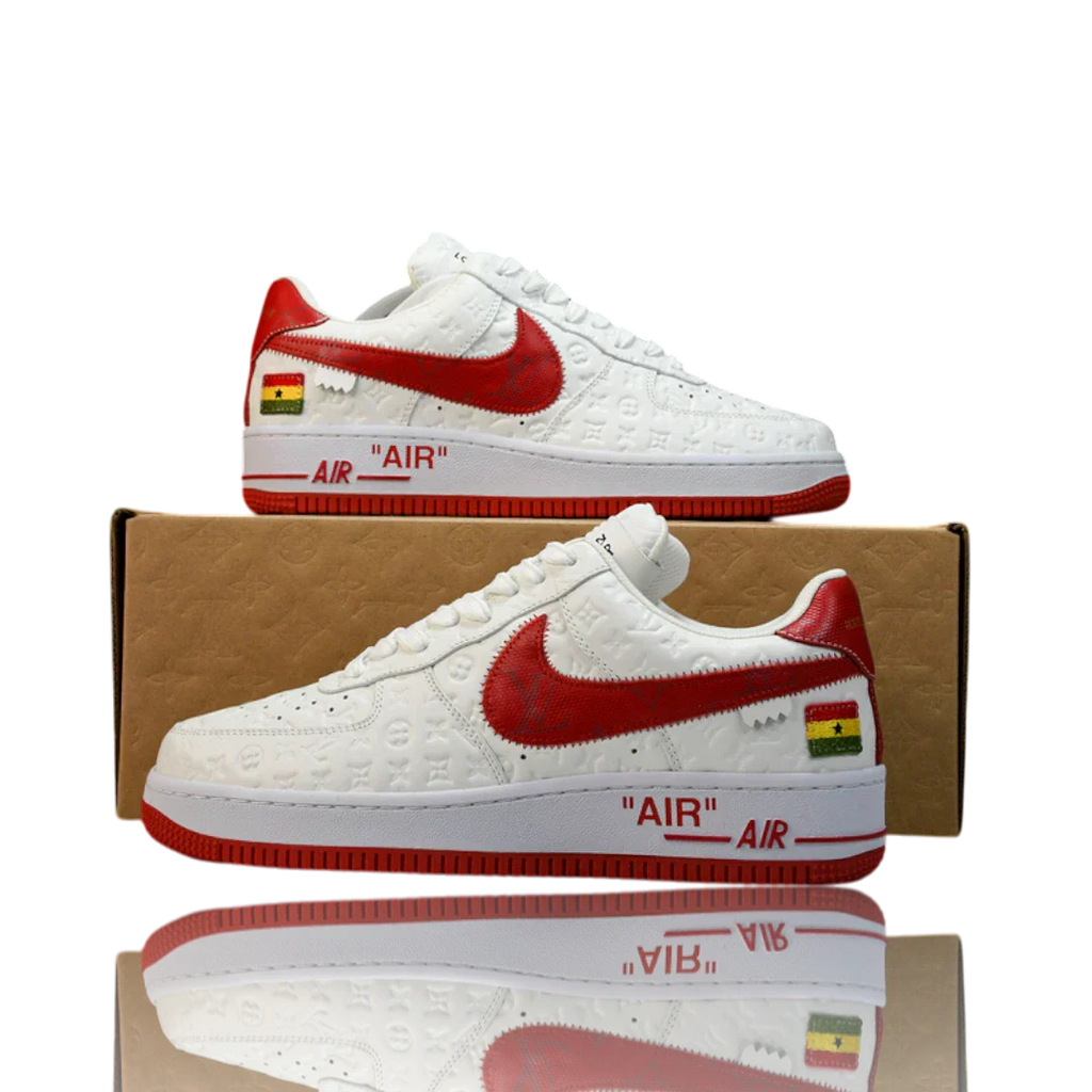 Louis Vuittоп x AF1 By Virgil Abloh 'White Red'