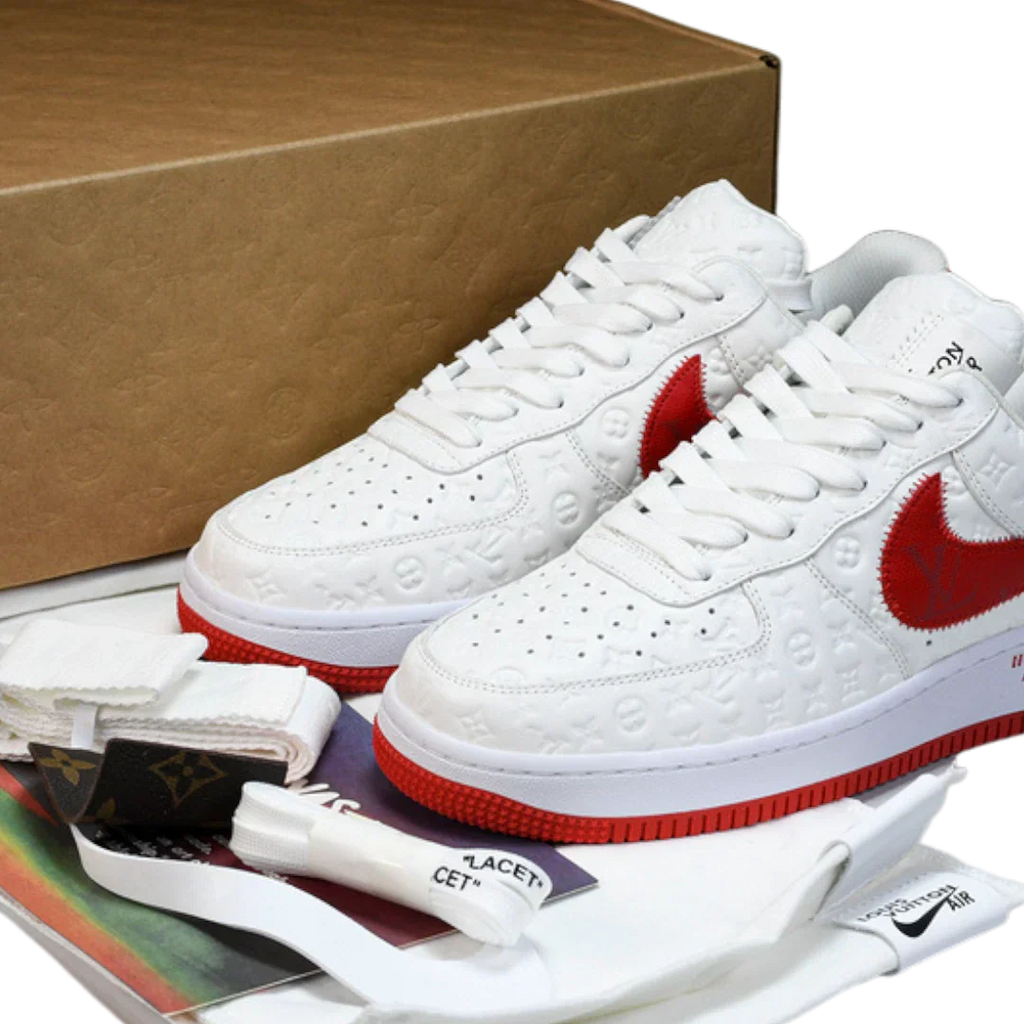 Louis Vuittоп x AF1 By Virgil Abloh 'White Red'