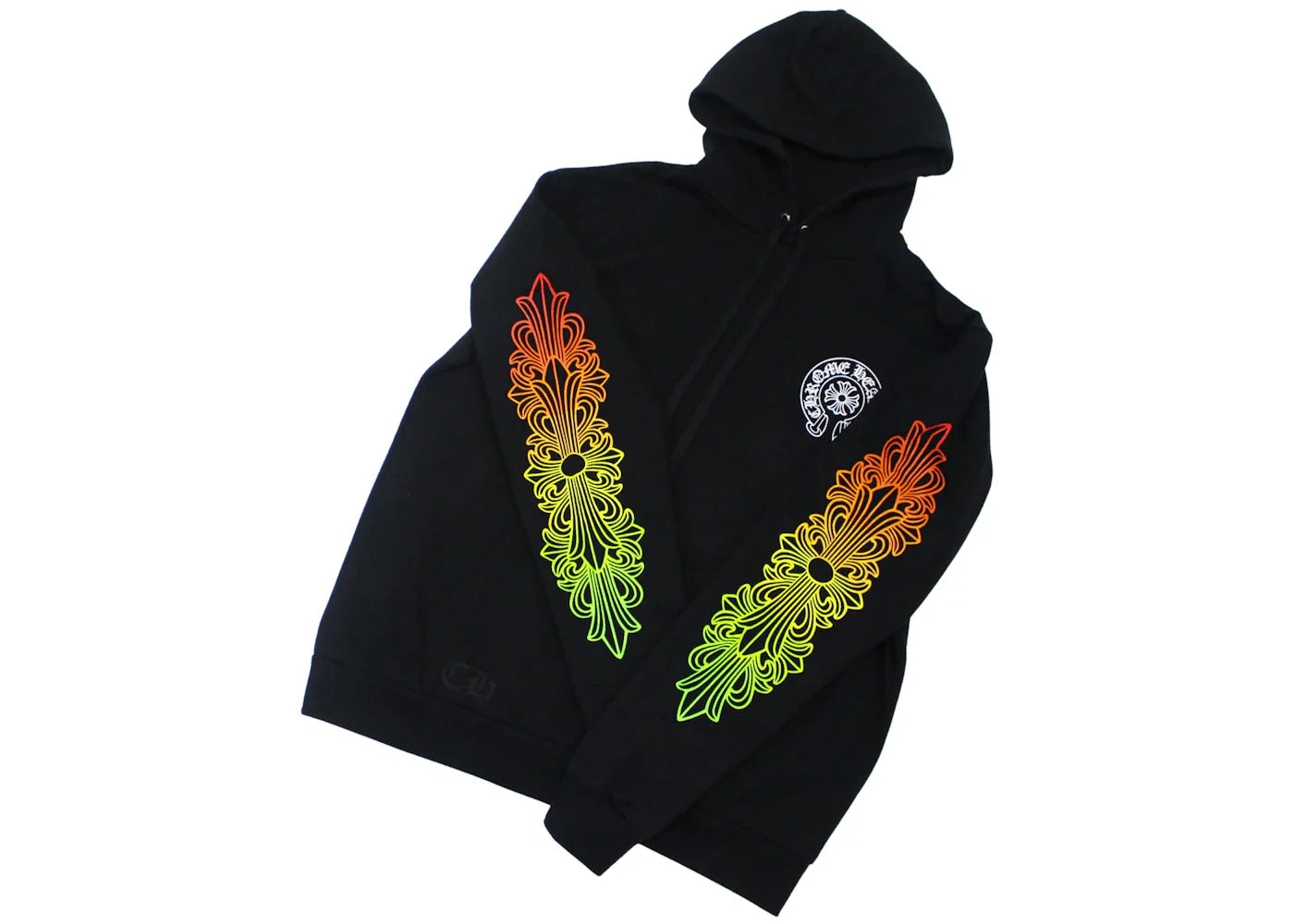 Chrome Hearts Floral Sleeve Gradient Made In Hollywood Hoodie Black/Gradient