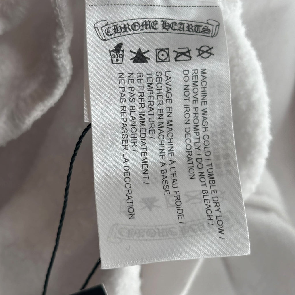 Chrome Hearts Vertical Logo Hoodie White