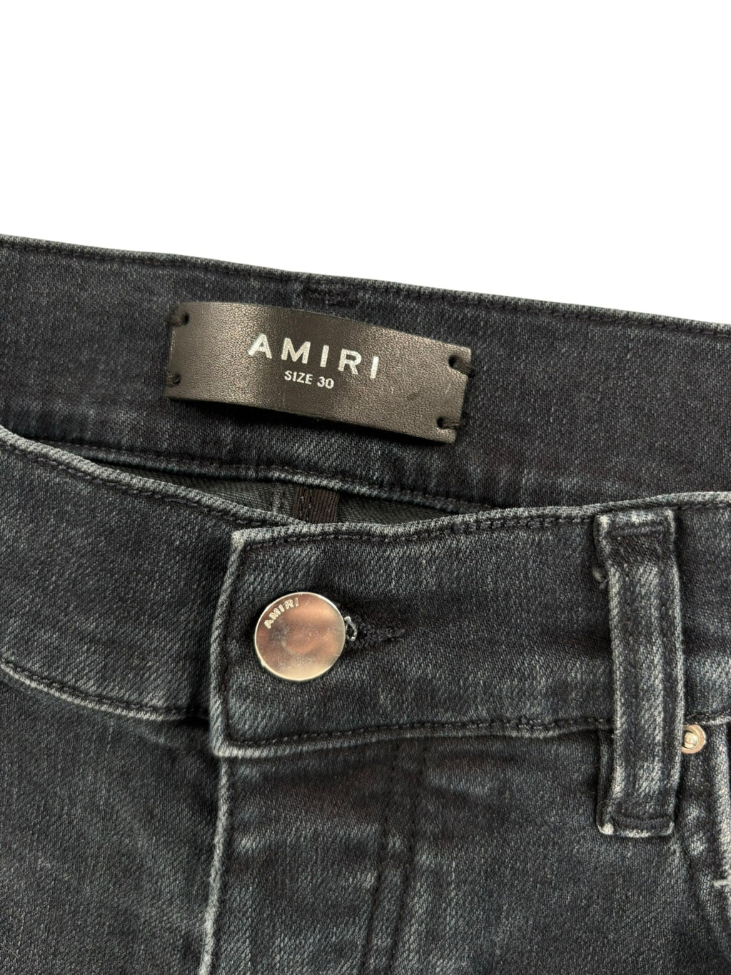 Amiri MX1 Suede Patch Jeans Black/Red