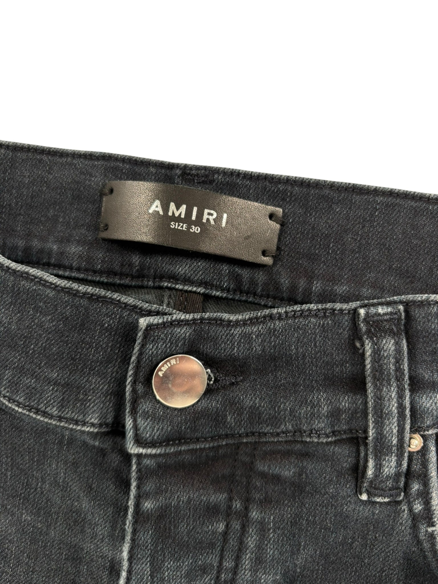 Amiri MX1 Suede Patch Jeans Black/Red