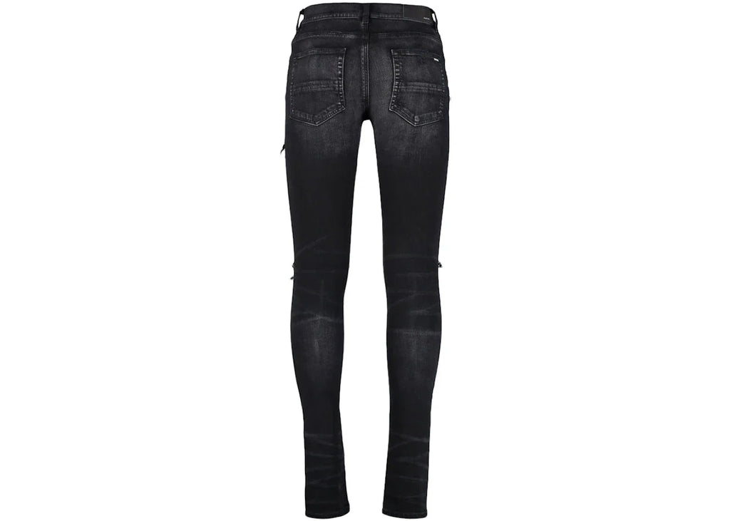 AMIRI MX1 Bandana Destroyed Skinny Fit Jeans Black/Brown
