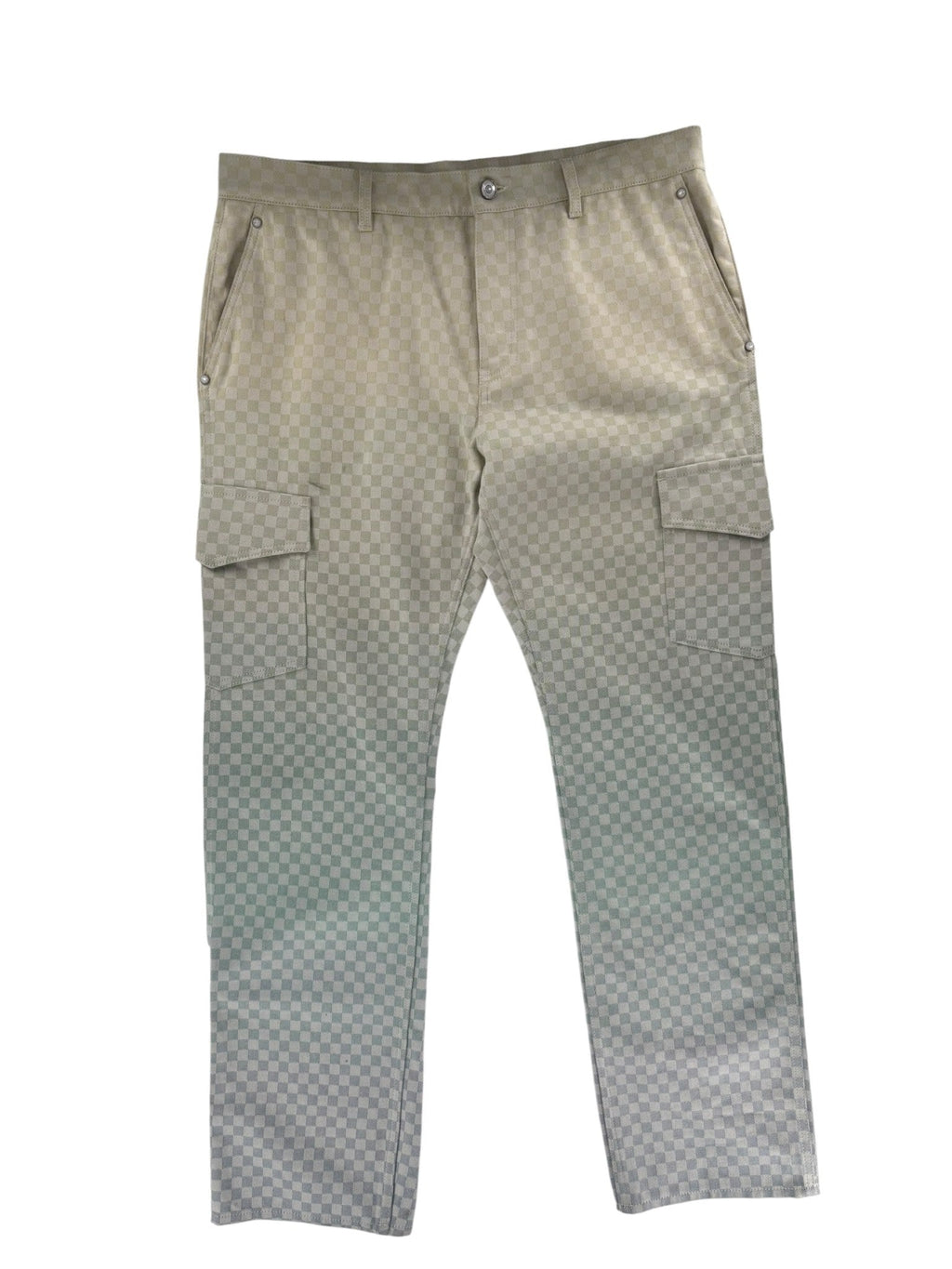 Louis Vuitton Damier Gradient Jacquard Denim Cargo Pants Multicolor