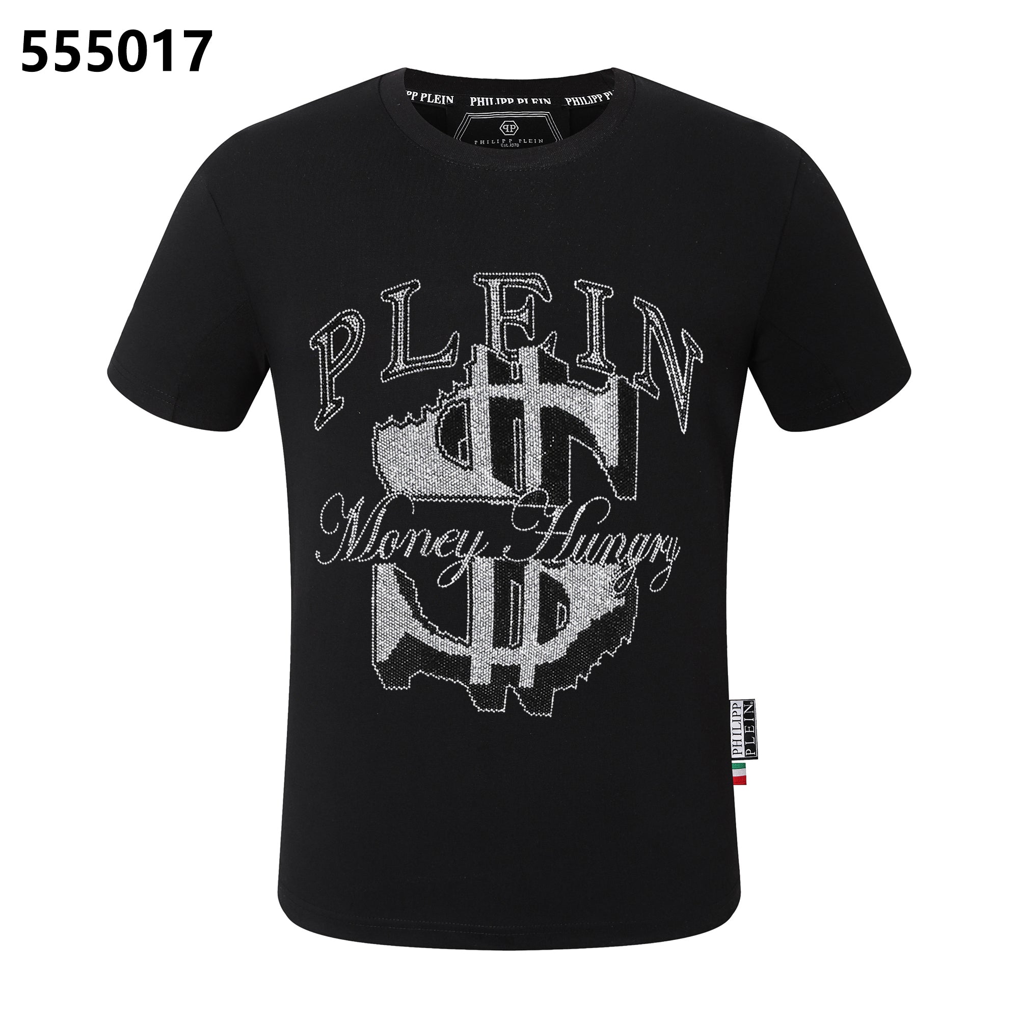 PHILIPP PLEIN Money Logo Crew Neck T-Shirt