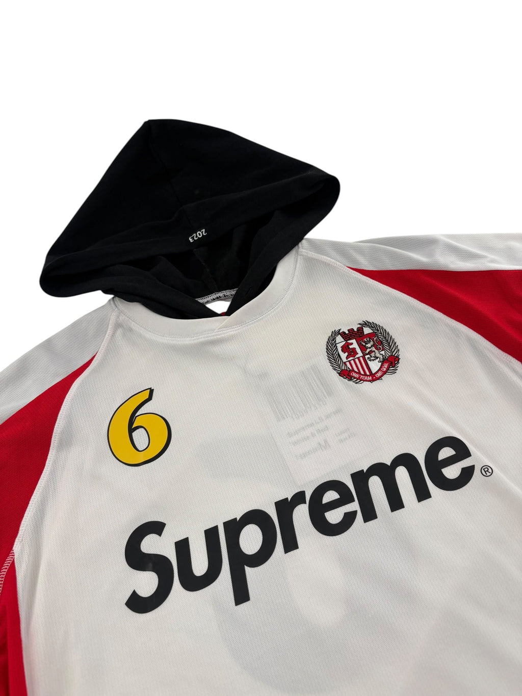 Supreme Hooded Soccer Jersey White