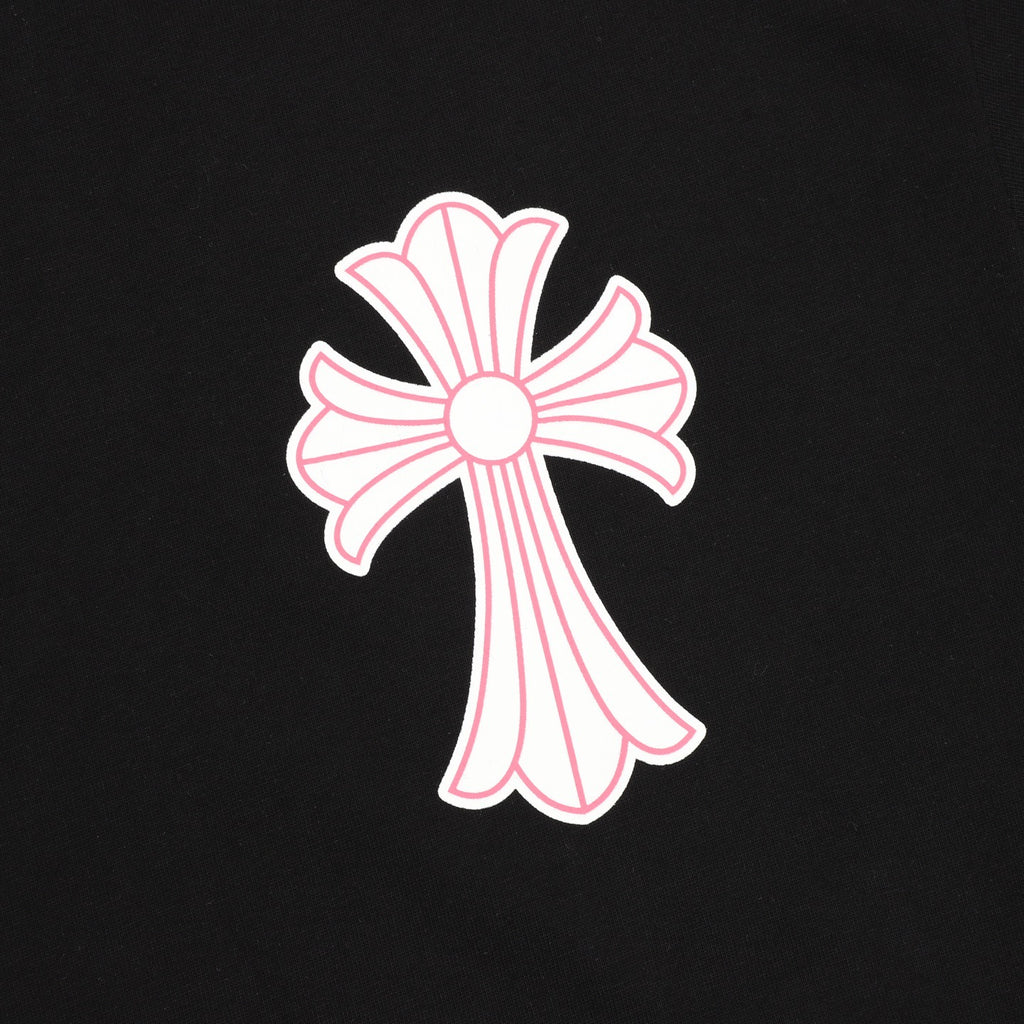 Chrome Hearts Black and Red Cross T-shirt