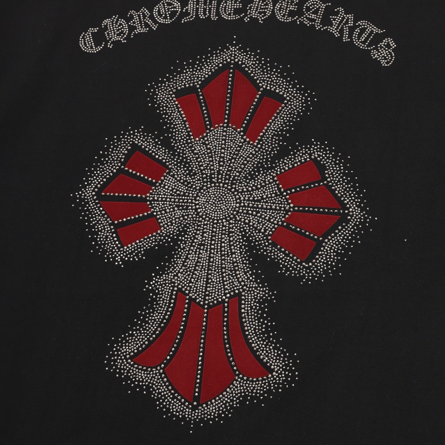 Chrome Hearts Diamond-Studded Cross T-Shirt