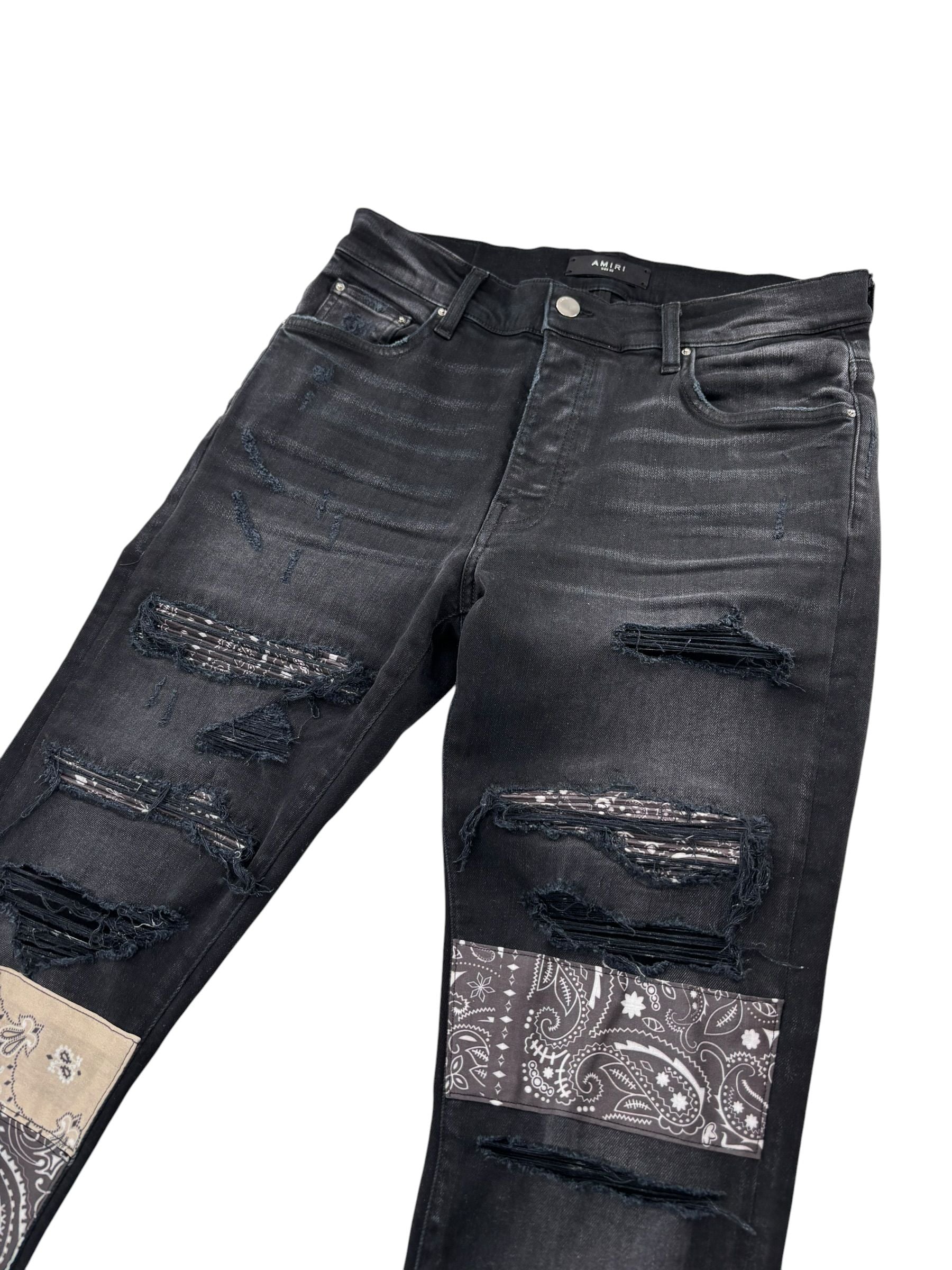 Amiri Bandana Patch Denim