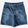 Louis Vuitton Monogram Carpenter Denim Shorts Blue