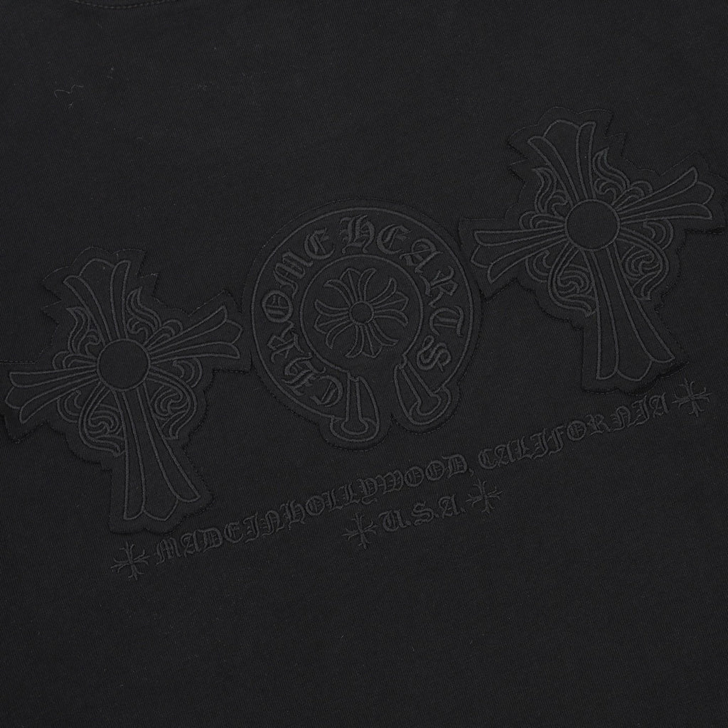 Chrome Hearts Front and Back Embroidered Crewneck T-Shirt