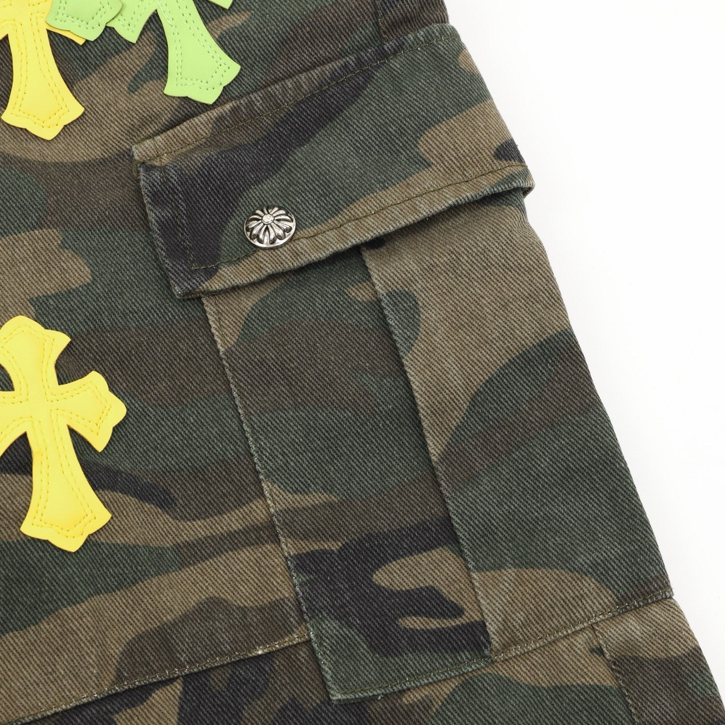 Chrome Hearts New Limited Edition Cross-Print Denim Shorts