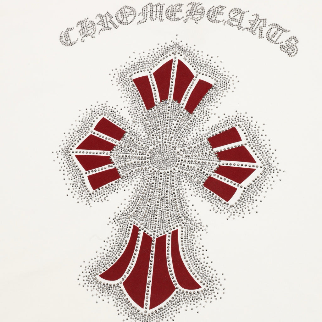 Chrome Hearts Diamond-Studded Cross T-Shirt