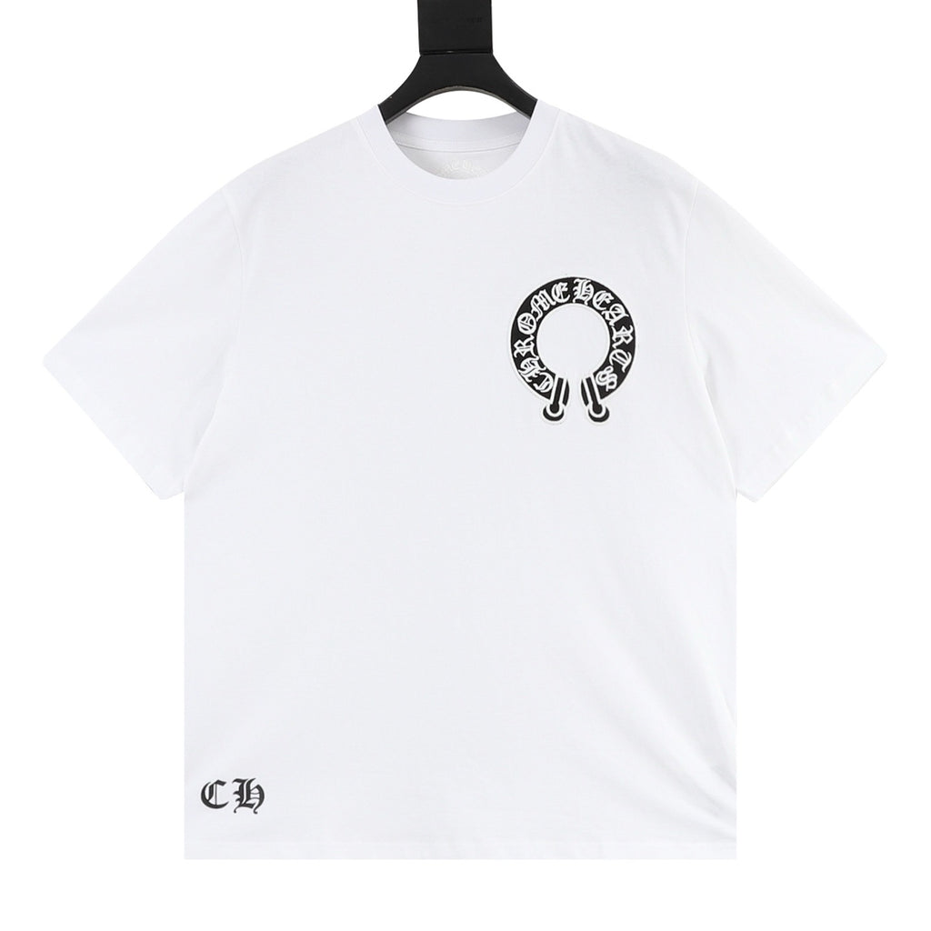 Camiseta de cuello redondo con cruz sánscrita Chrome Hearts