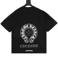 Camiseta Chrome Hearts de Edición Limitada con Estampado de Herradura y Cruz